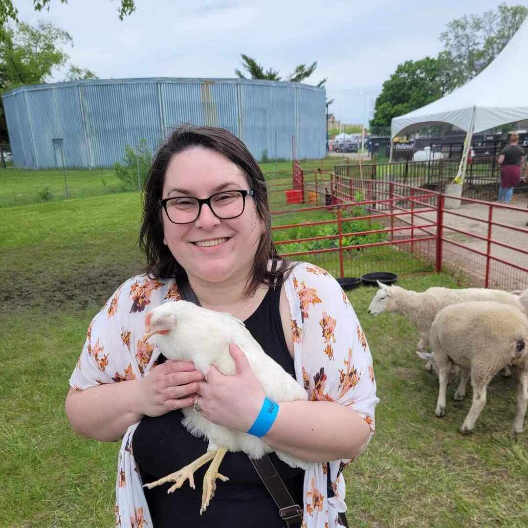 Jordan at a petting farm